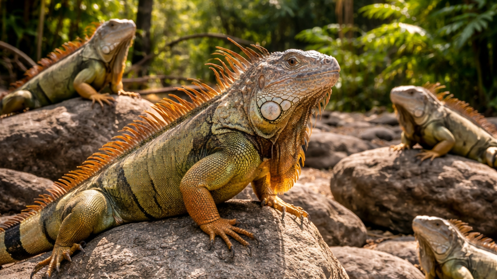 Iguana encounter in Roatan