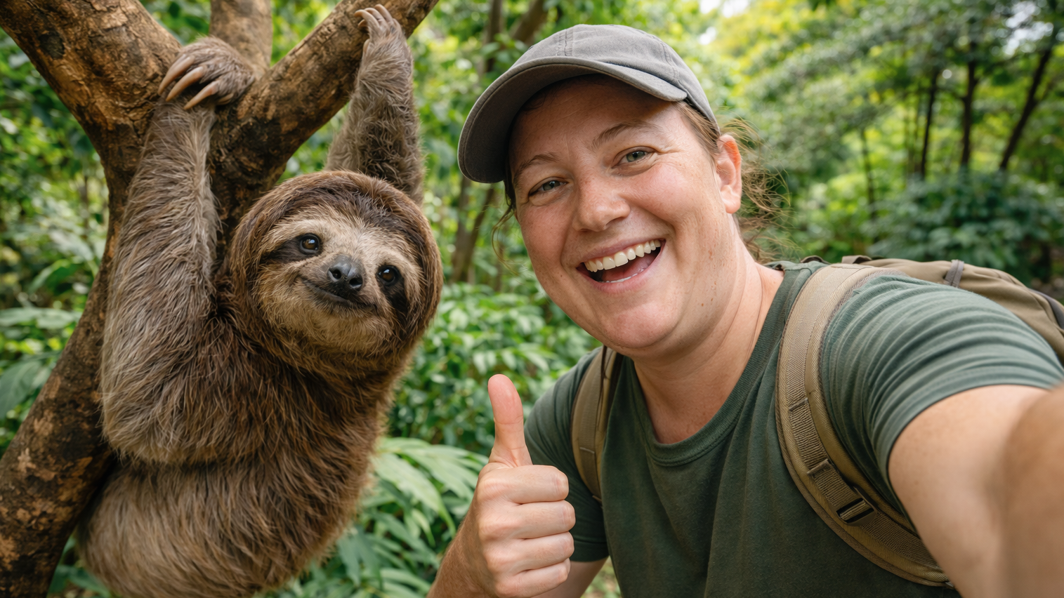 Sloth encounter in Roatan