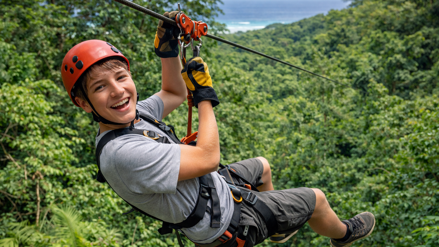 Zipline adventure in Roatan