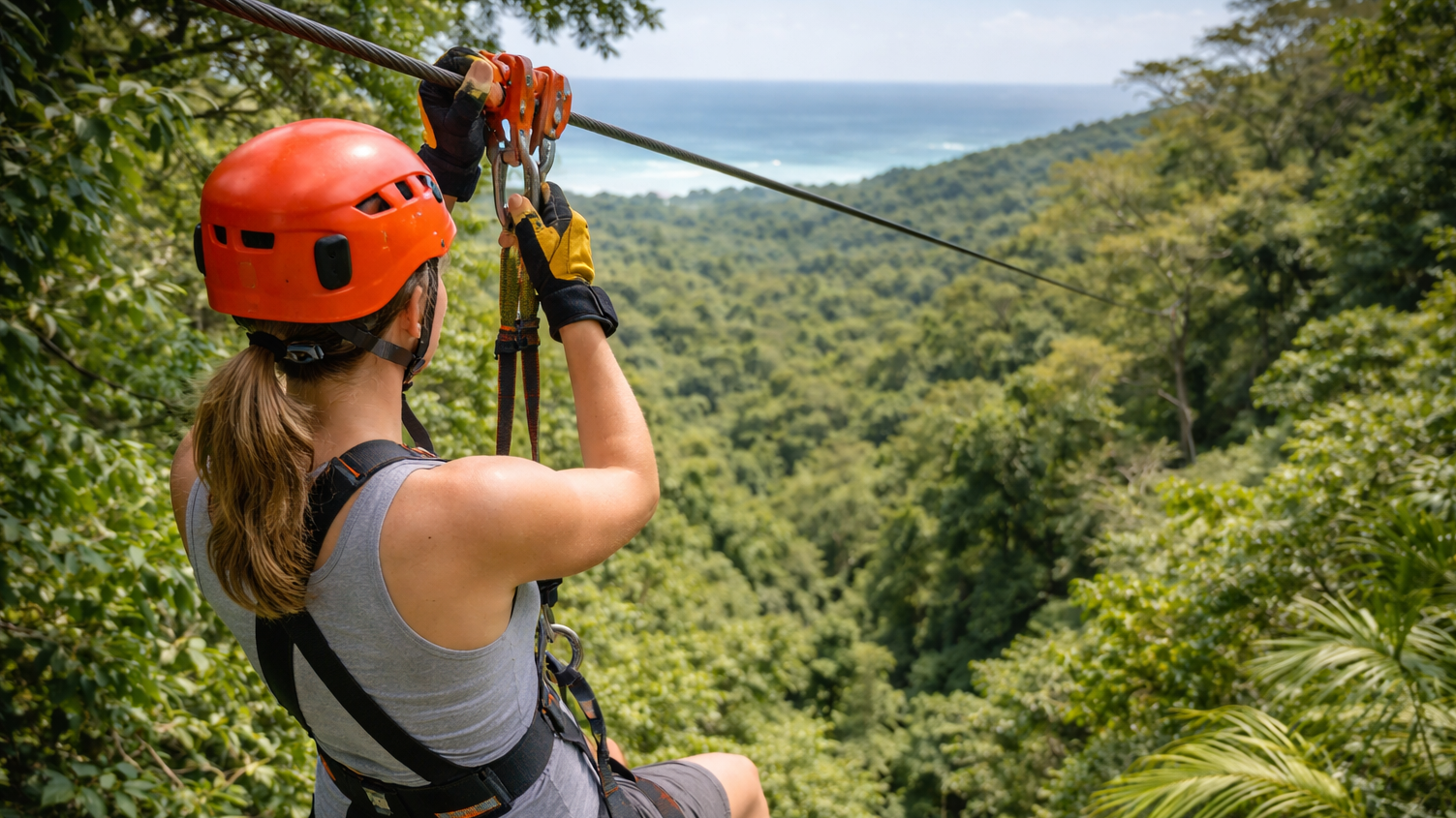 Ziplining adventure in Roatan